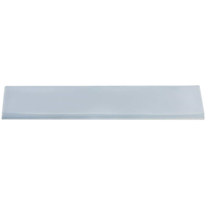 Manchester 3x12 Glossy Ceramic Bullnose, Dew Blue