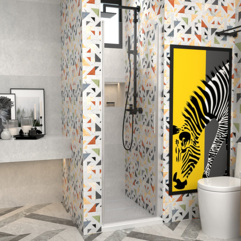 Porte de douche sans cadre ImageYou, l 24 po x H 72 po, largeur réglable 28-29 3/8 po, installation facile avec joint d'étanchéité magnétique