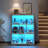 31.5" W Cube Bookcase With Tri-Color Sensor Light, Open Display Shelf-1016128779