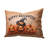 Faux Burlap Happy Halloween Pumpkin Throw Pillow