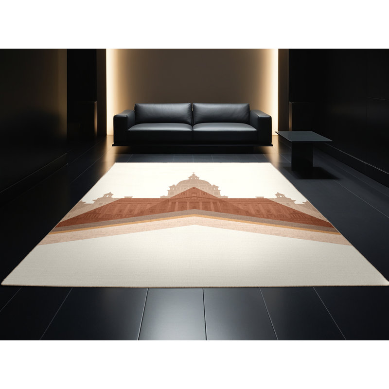 Machine Washable Parez Buckingham Palace London Modern Rug in Beige – Beige Binding, 6x9