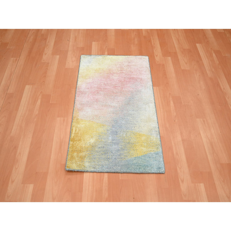Tapis en laine et soie noués à la main 2 pi x 3 pi 1 po de style moderne 2 pi x 3 pi 1 po B7D6BD33D2AB4BD59737E4292202E306