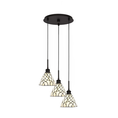 Luminaire suspendu grappe 3 lumières avec verre de 7 po Edge