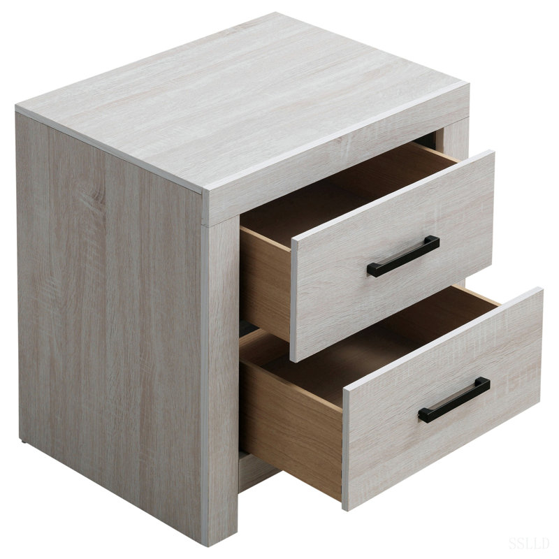 Brantford 2-Drawer Nightstand, White
