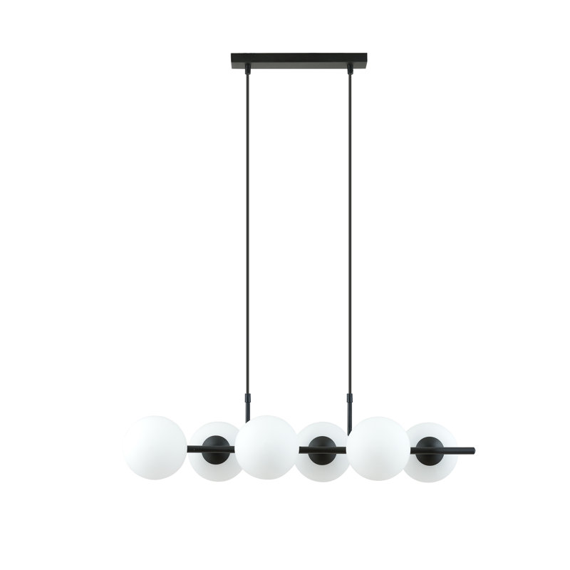Adori 6 - Light Steel Kitchen Island Pendant, White