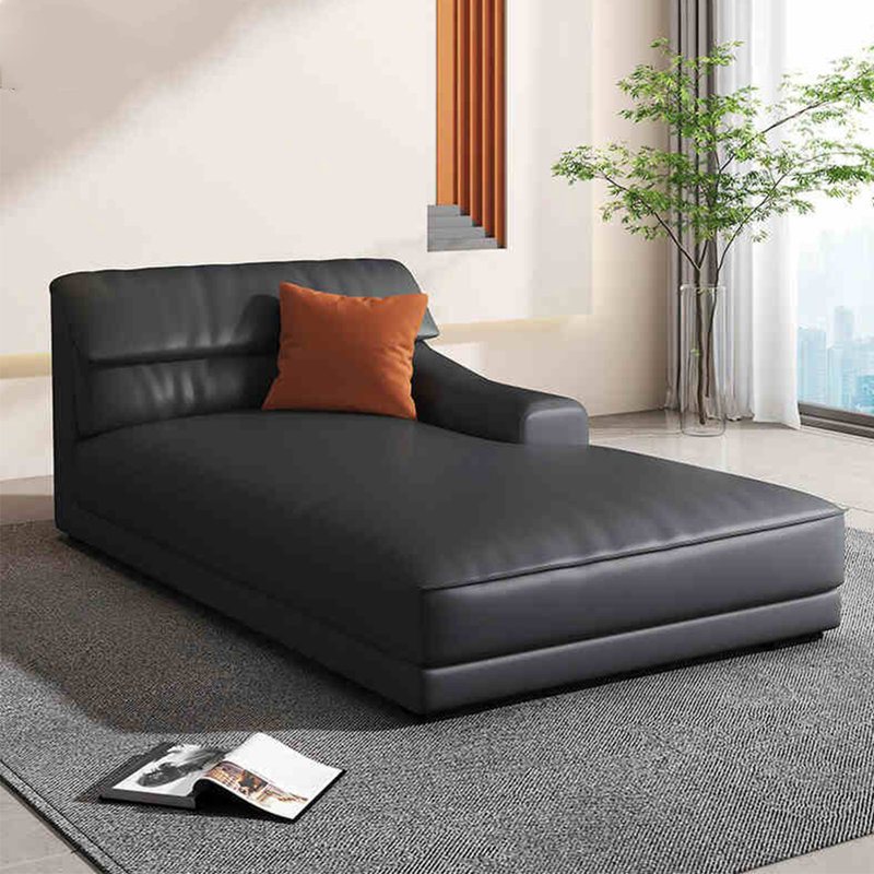 Méridienne simple Fashion Home, Printemps / éponge, Gris noir, Accoudoir à gauche (vu de face)