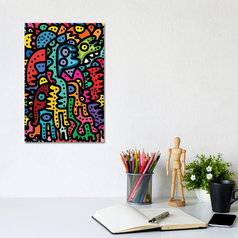 The Puzzle Creatures 1 Piece Wrapped Canvas Wall Art, 20.32 cm H x 30.48 cm W