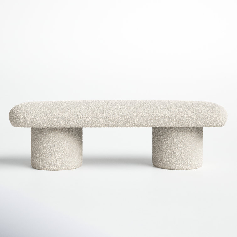 Anston Boucle Fabric Upholstered Bench