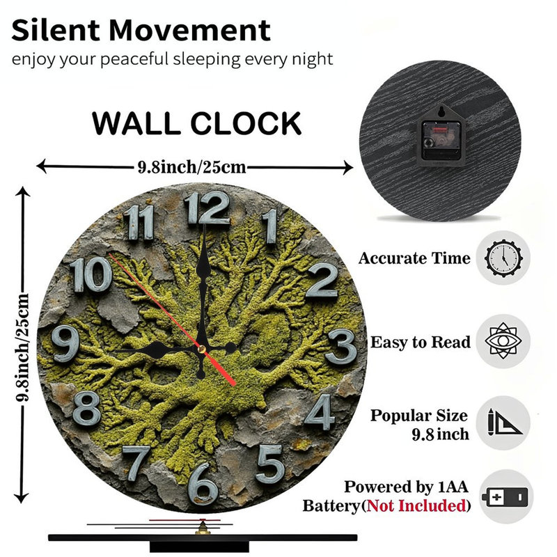 Horloge fossile en pierre