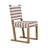 Modern Striped Fabric Dining Chairs, Solid Wood Sled Leg Base - (Set of 2)-555015675-555015673