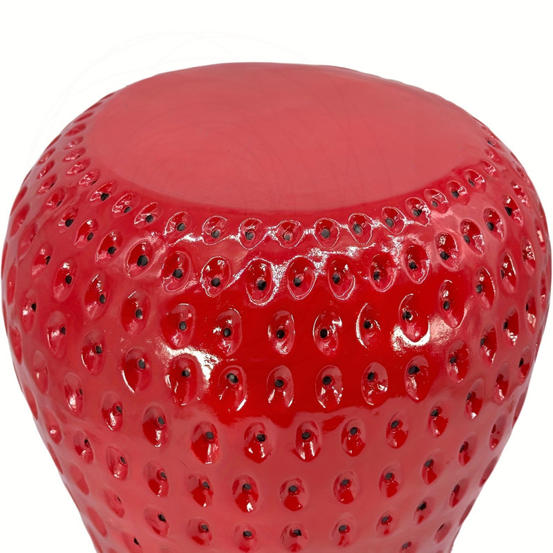 Resin Accent Stool, Red