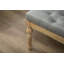 Banc de salle à manger capitonné en bois massif Habit, gris