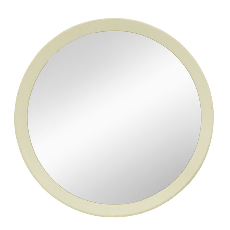 Hannum Round Mirror, Cream