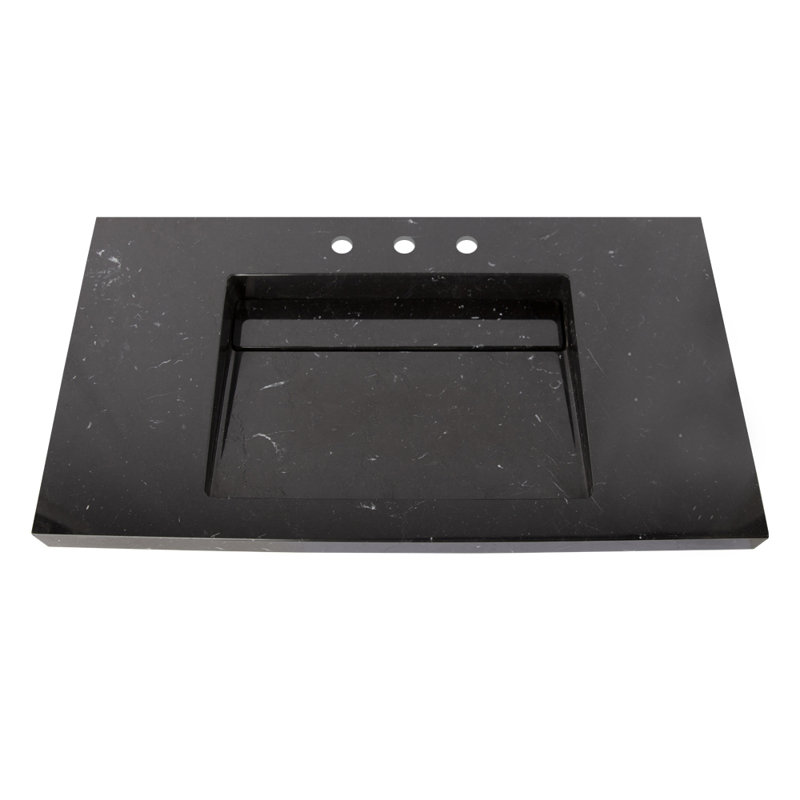 Libera 34'' L Bathroom Sink, 8" Centers, Marquina