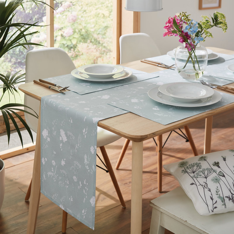 Meadowsweet Floral Runner, Green