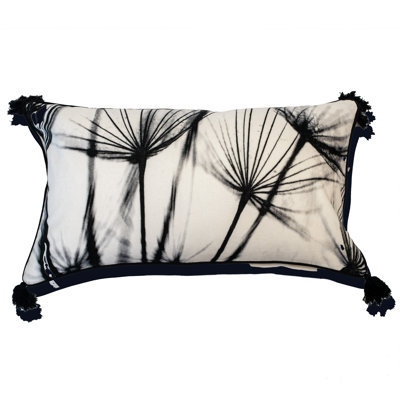 Sandin Abstract White Rectangle Cushion