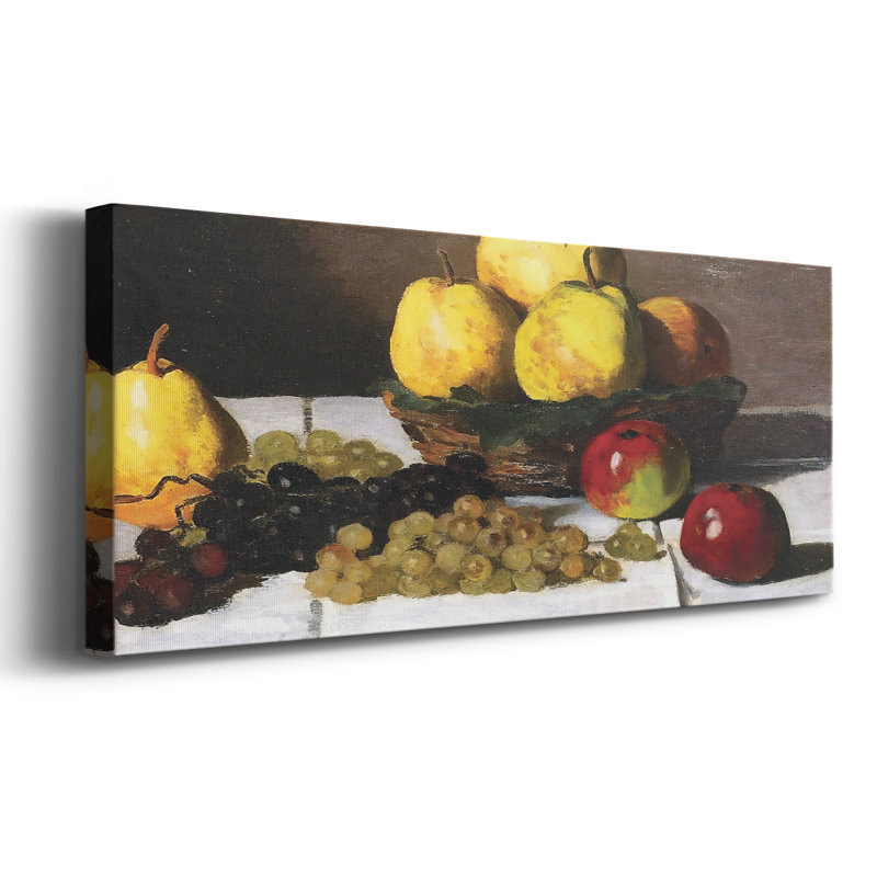 Nature morte avec poires et raisins, 1867, reproduction sur toile, H 12 po x l 30 po x P 1,5 po