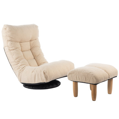 Single Reclining Chair For 's Learning - 3 Adjustable Backrests, 14 Headrests, 3d Memory Elastic Sponge, White Main Color Balcony With Back Sections, Head Suitable 18 Years Old
