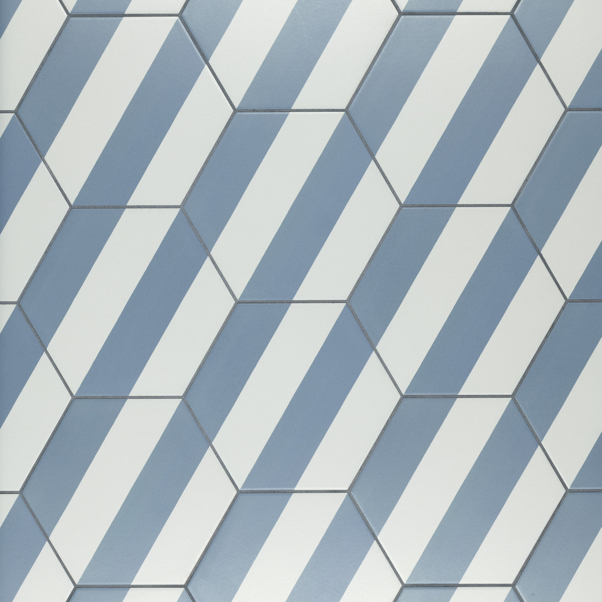 Porto Capri Hex 9" x 10" Porcelain Patterned Look Wall & Floor Tile, White/Blue