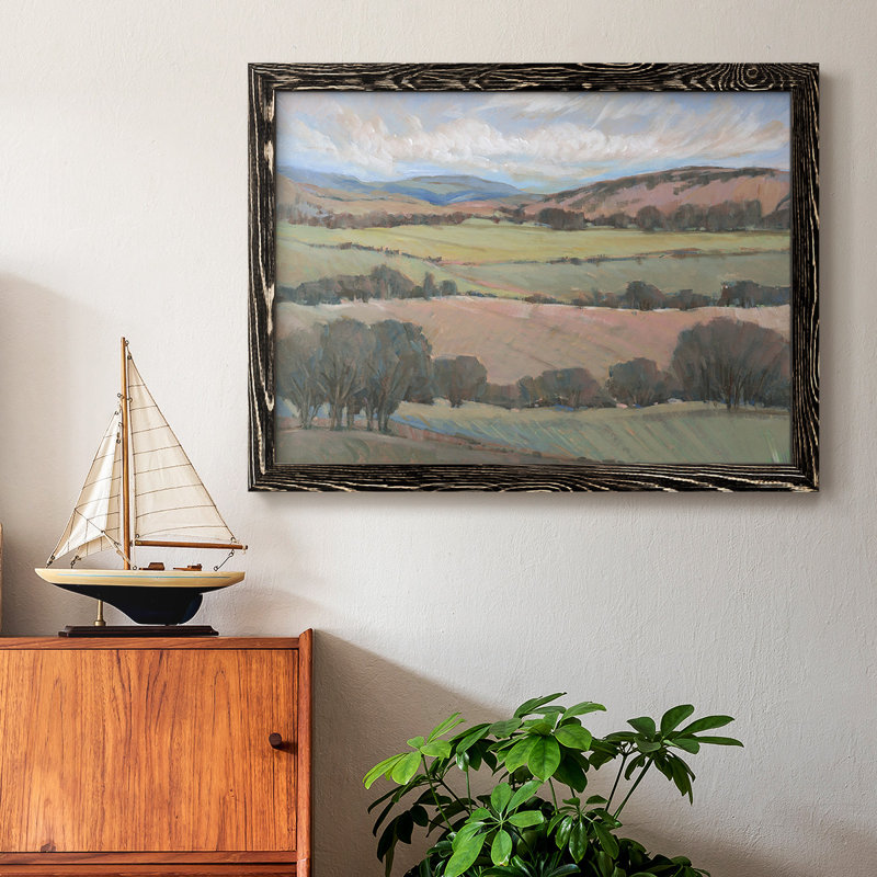 " Hilly Countryside I " Print, 26" H x 38" W, Black