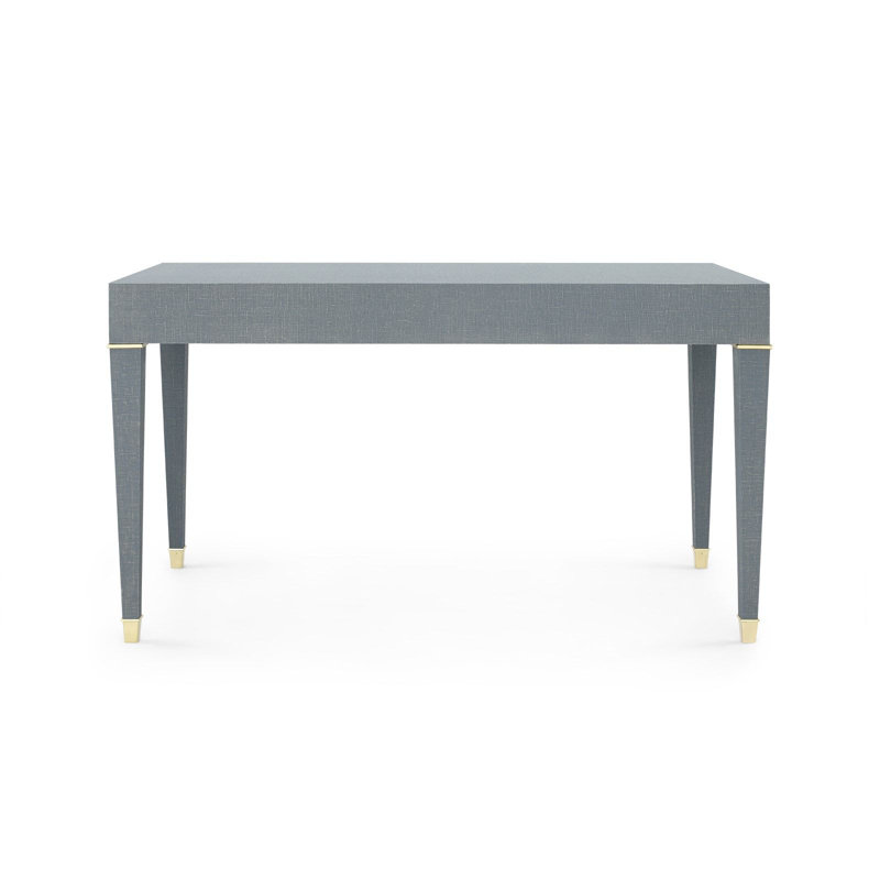 Claudette Writing Desk, Gray/Brass