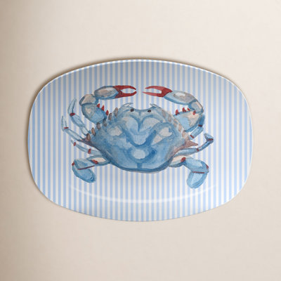 Mariposa Traychic Blue Crabby Platter