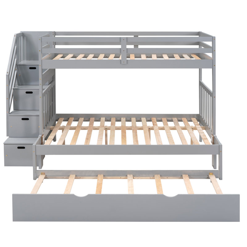 Twin over Full Bunk Bed with Twin Size Trundle