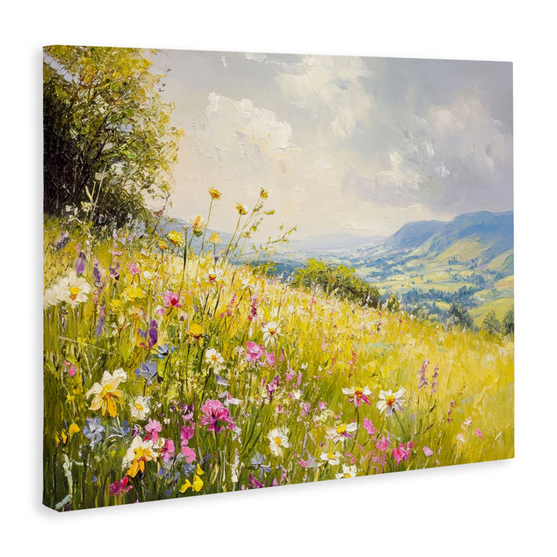 Scénario, toile de Wildflower Hill, conception par LSR Creative Studio, H 16 po x l 20 po