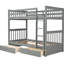 Lit superposé gris avec rangement Twintwin - Solution de chambre à coucher peu encombrante de qualité fiable