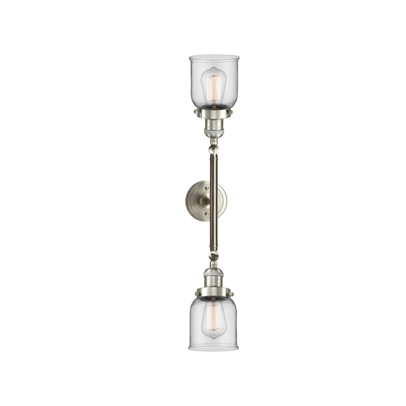 ClipperCove 2 - Light Dimmable Vanity Light, 6 Watt Vinage LED Bulb, Clear, Brushed Satin Nickel