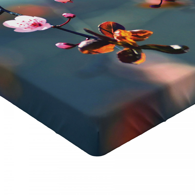 Microfiber Floral Fitted Sheet, Full Fitted Sheet