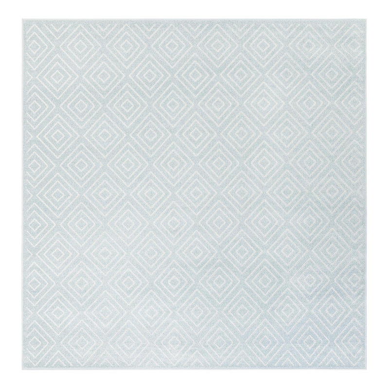 Sabrina Soto Logan Indoor/Outdoor Rug Light Blue, Square 7'10"