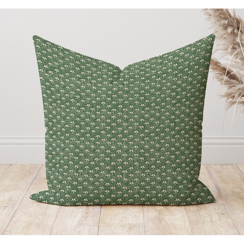 Housse de coussin vert sapin, Carré 15 po