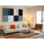 Art mural sur toile Triptych - Triptyque abstrait noir et gris moderne-604335639