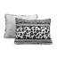 Ensemble de courtepointe réversible en microfibre noir / blanc Animal Global 3 pièces-248869152