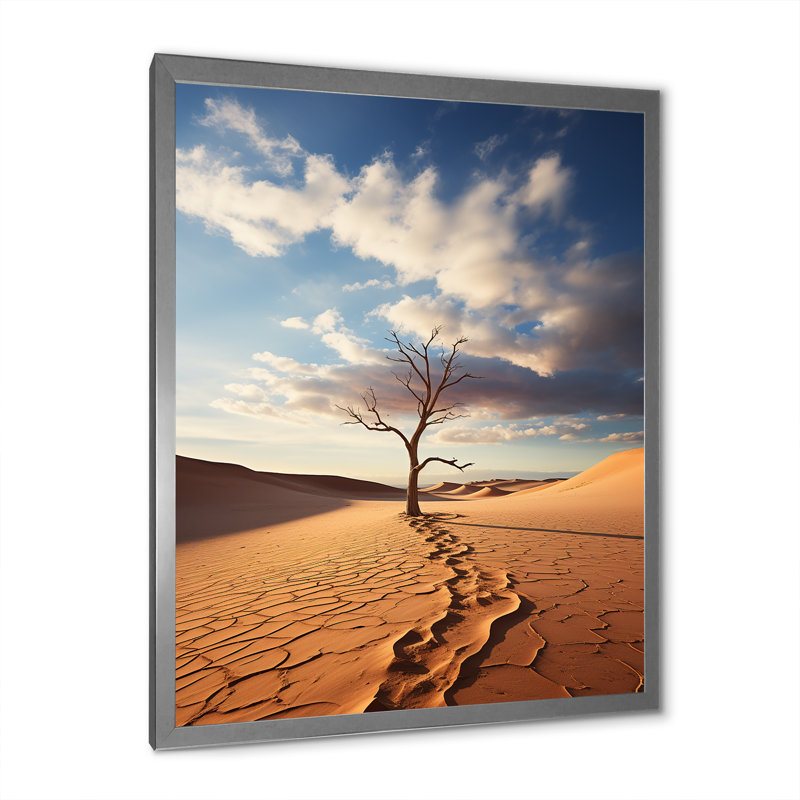 Klazien Desert Serenity In Solitude I, reproduction d'art sur toile, Argent, H 32 po x l 24 po x P 1 po