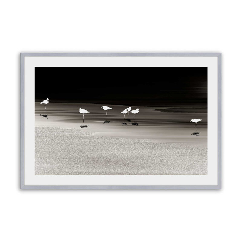 Impression de silhouettes dans la marée, 12.25" H x 15.25" W, Chrome poli