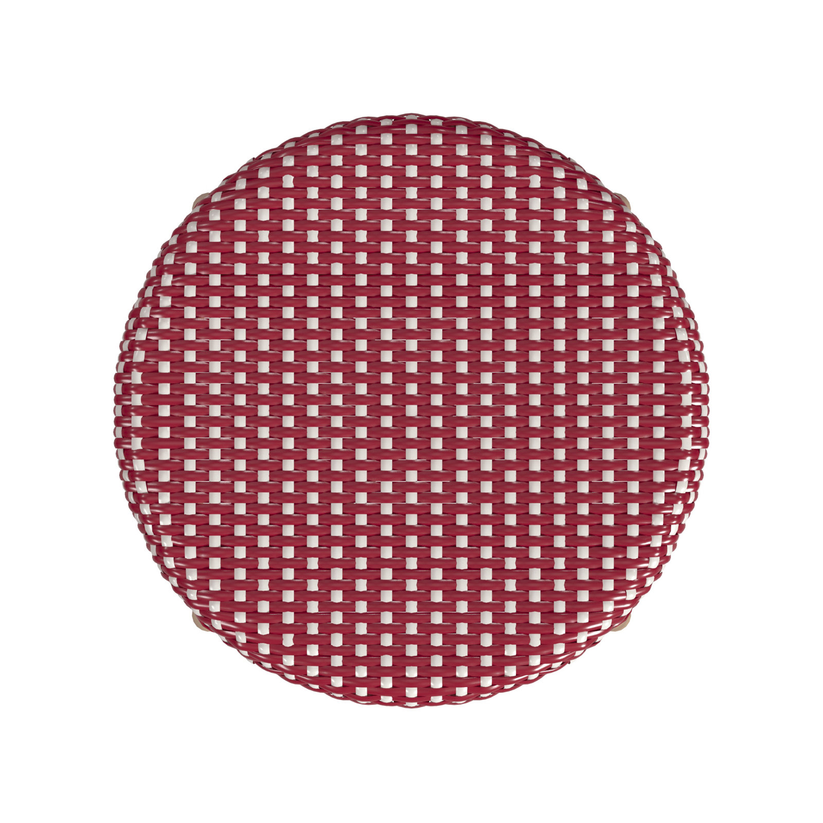 Alastair Bar & Counter Stool, Counter Stool (24" Seat Height), Red/White Dot/Natural Rattan Frame