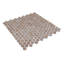 Carrelage mosaïque rond en verre recyclé mauve 12 x 12 po Lucenza (10,56 pieds carrés / caisse, paquet de 12)-124874929