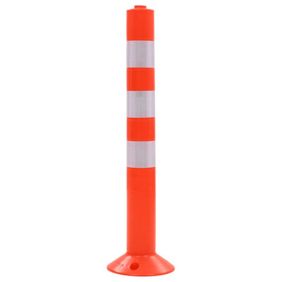 vidaXL Traffic Control Bollards Plastic 29.5 "