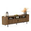 Console cannelée 70,86 "avec portes et tablettes coulissantes