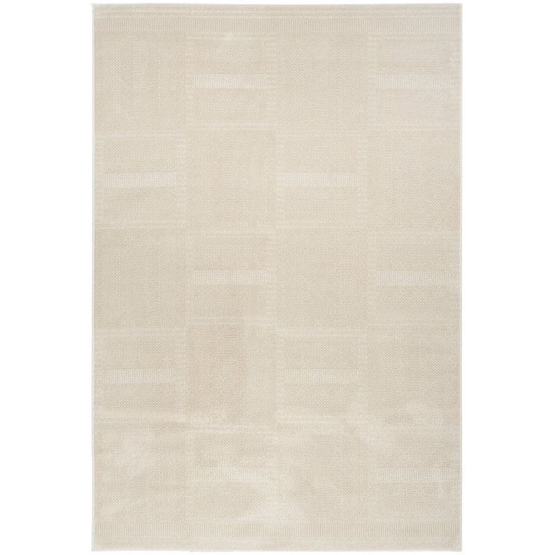 Tapis taupe moderne Ebern Designs Reimann, Rectangle 5 pi x 7 pi