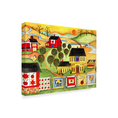 «Sunrise Farm Apple Quilts 4 Sale» par Cheryl Bartley - reproduction sur toile