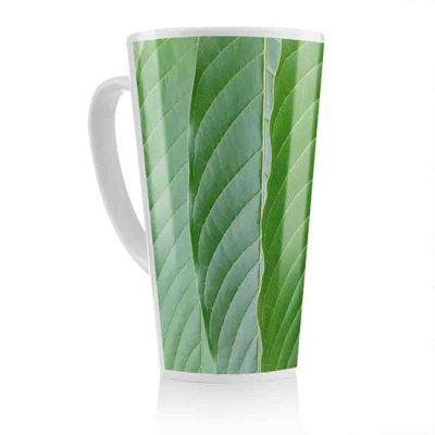 Close Up Of Leaves Latte Mug