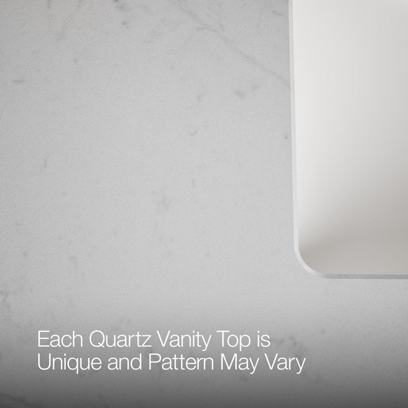 Lodern 60" Vanity With Quartz Countertop, Sink And Hardware Included, Linen White