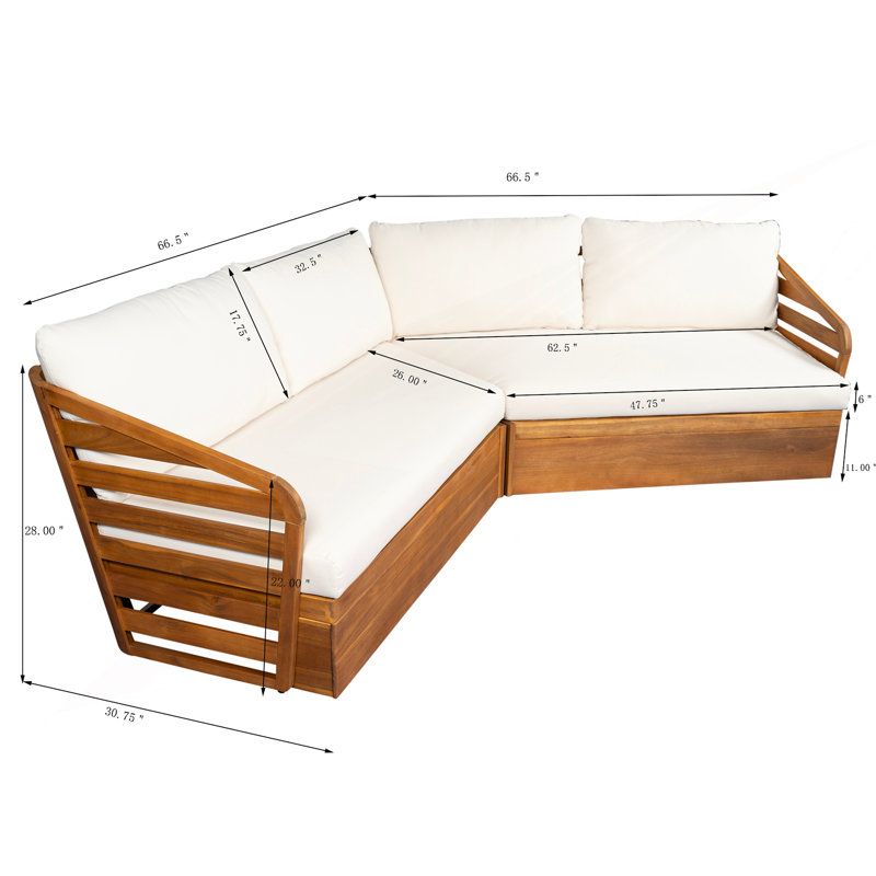 Modern Royal Patio V Sofa Setctional Set
