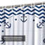 Rideau de douche Tartan Backdrop British Buffalo Blue avec 12 crochets-864790457