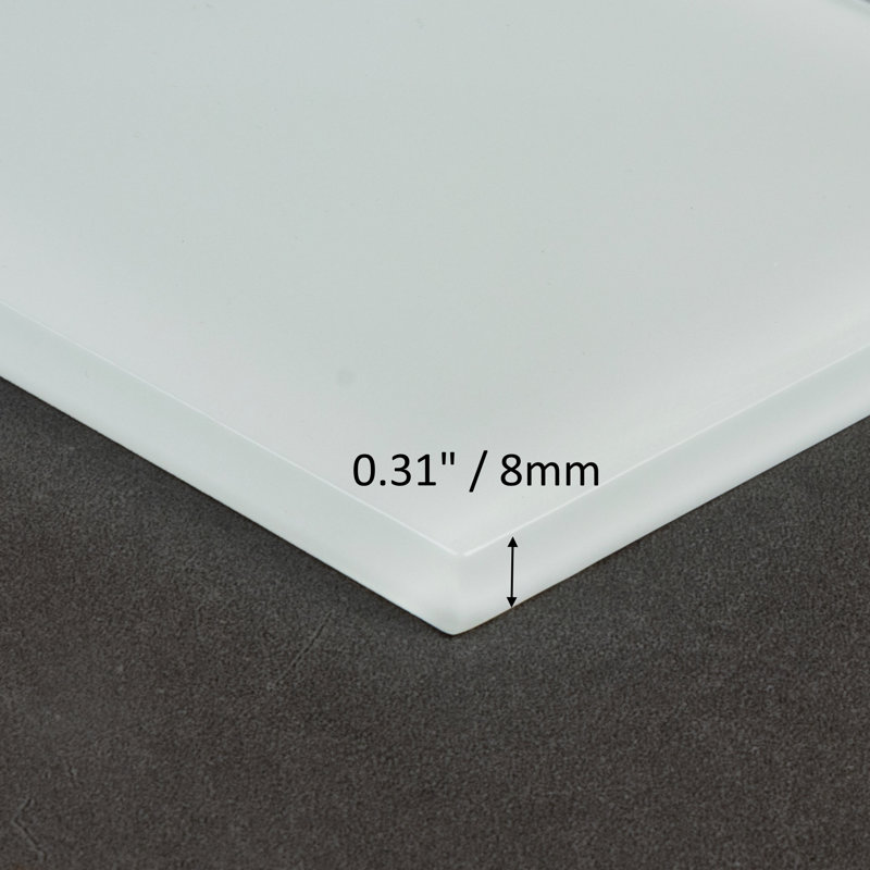 Premium 4" x 12" Glass Subway Tile, Moonlight Gray