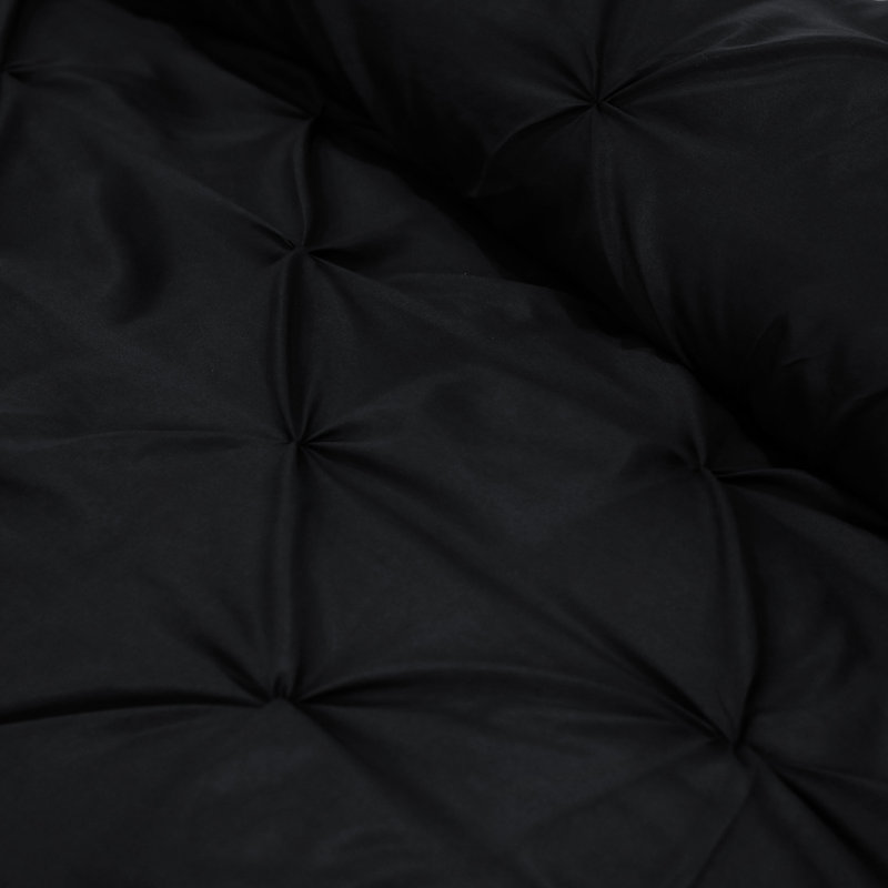 Alaray Microfiber Solid Colour Duvet Cover Set with Pillowcases, Double, Black