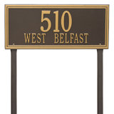 Double Line 2-Line Lawn Address Sign